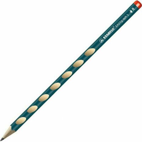 Μολύβι γραφίτη STABILO EASYgraph SLIM 326/022 HB δεξιόχειρα 2.2mm metal green